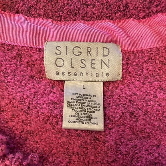 Sigrid Olsen Jacket Sweater Essentials Pink Collared Sweater Jacket - Picture 3 of 13